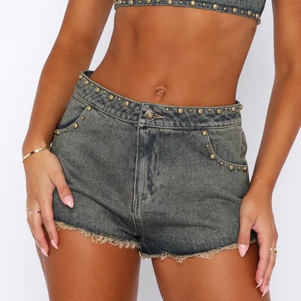 White Fox Denim Shorts